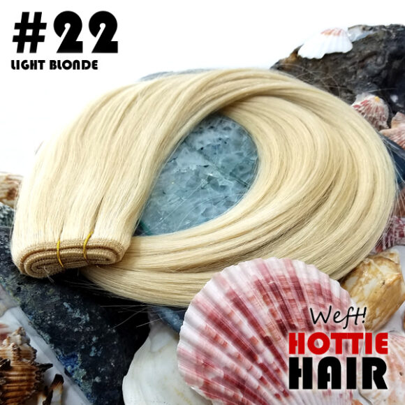 Weft Hair Extensions Light Blonde Rock 22.fw