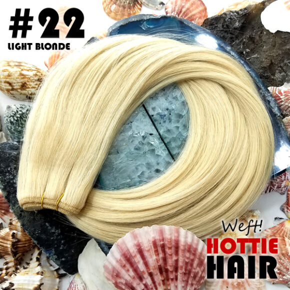 Weft Hair Extensions Light Blonde Rock Top 22.fw