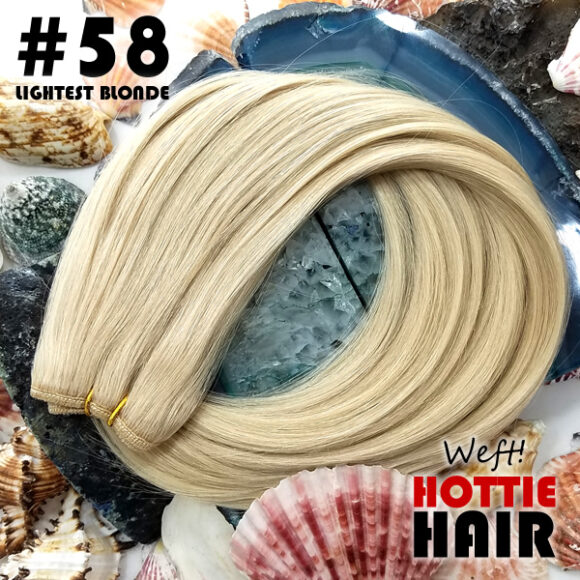 Weft Hair Extensions Lightest Blonde Rock Top 58.fw