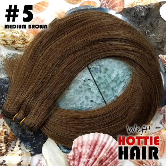Weft Hair Extensions Medium Brown Rock Top 05.fw