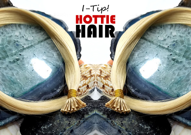 Display of I-Tip Hair Extensions Las Vegas at Hottie Hair Salon & Extensions Hair Store Las Vegas
