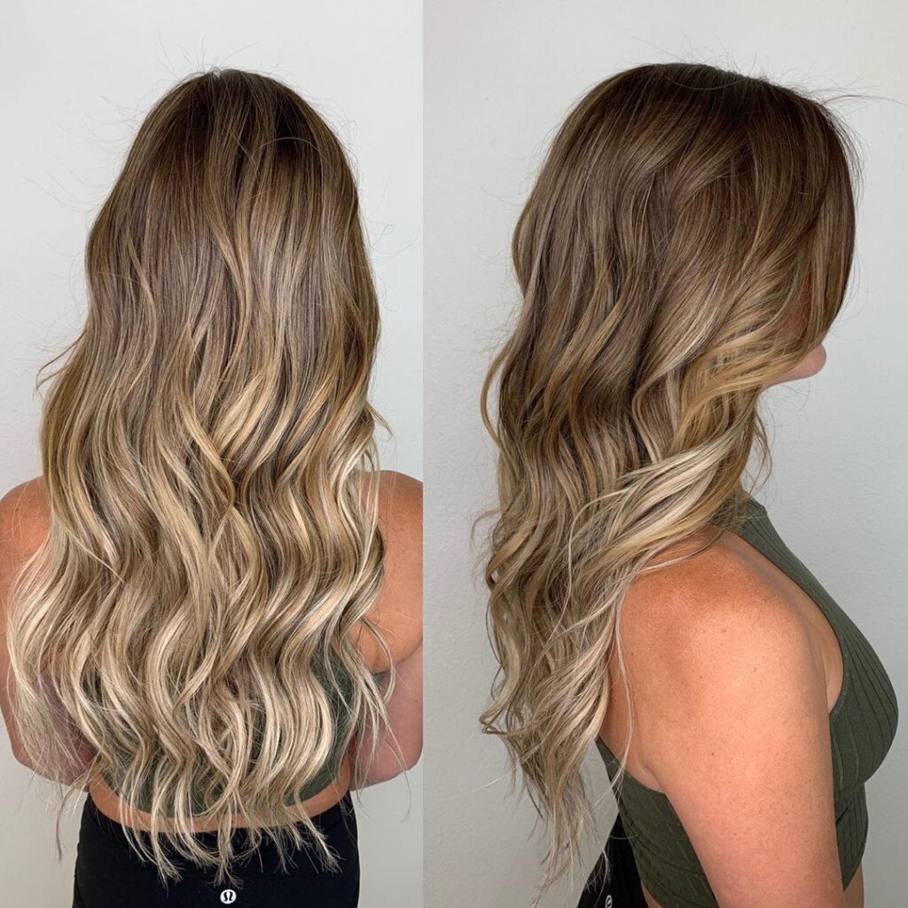 Balayage Tape In Hair Extensions Las Vegas Before After 01