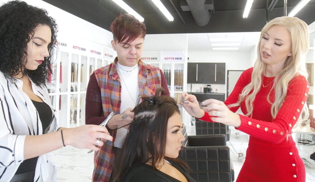 Training Hair Stylists How To Install Hair Extensions in Las Vegas