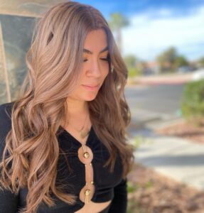 Get the Glam Look with Shannon's Signature Medium Blonde Balayage Highlights for Las Vegas Women