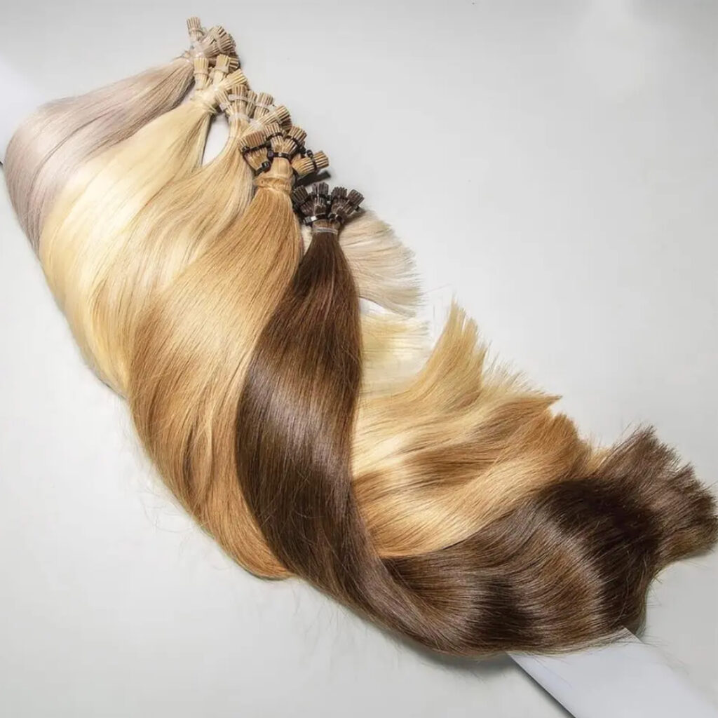 russian virgin i tip hair extensions bundles