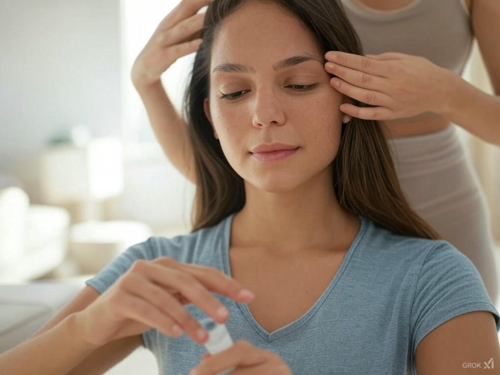 Post-Extreme Weight Loss Hair Loss: Causes, Solutions, and Prevention 2 women with Post-Extreme Weight Loss Hair Loss applying medication to scalp